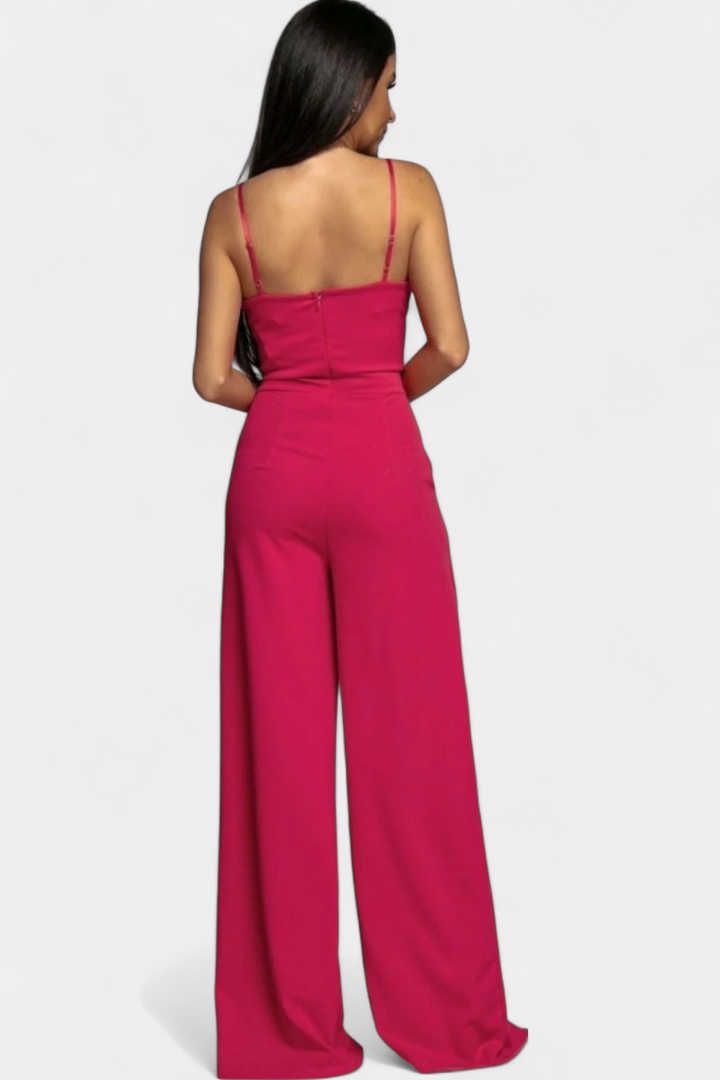 Elegant Strap Jumpsuit | Chic Side Cutouts | Perfect for Parties | Lightweight Fabric