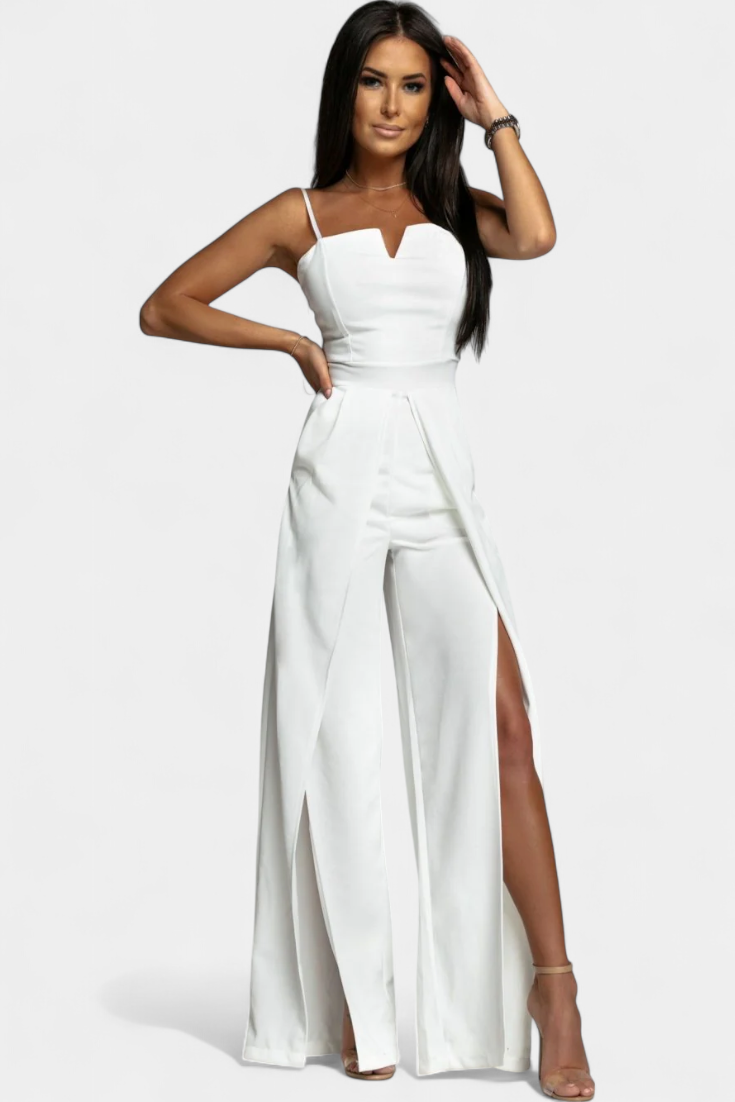 Elegant Strap Jumpsuit | Chic Side Cutouts | Perfect for Parties | Lightweight Fabric