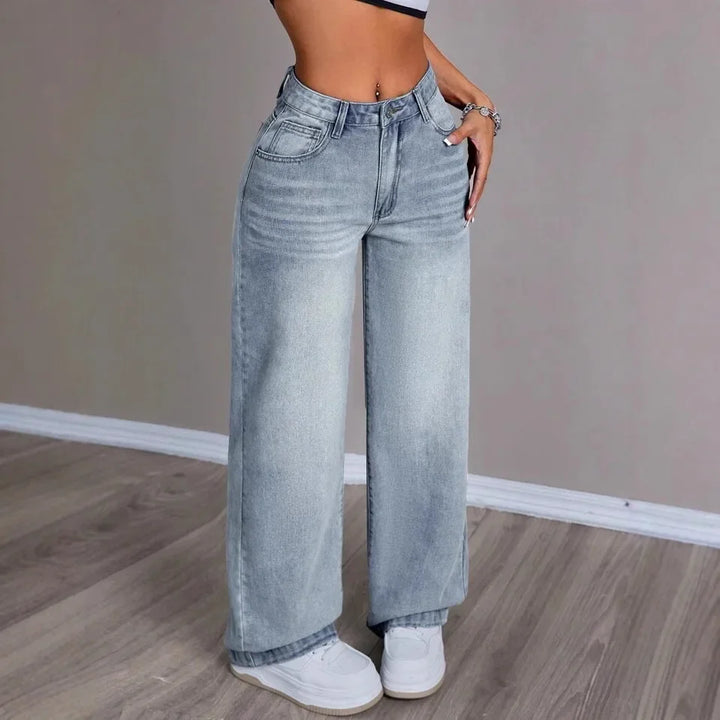 Vintage Mom Jeans | Wide Leg Design | Comfortable Fit | Classic Denim Style