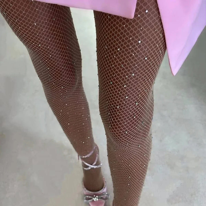 Sparkling fishnet tights for women | Hollow design