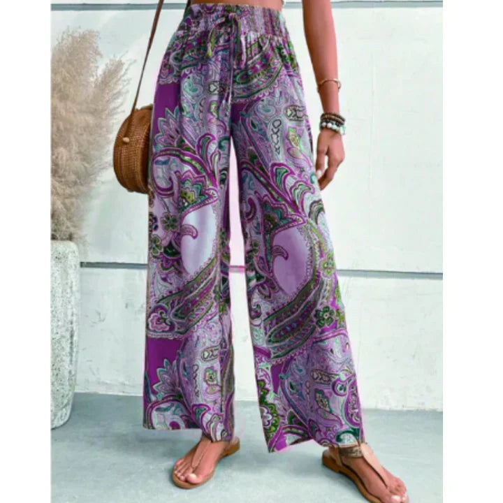 Wide Leg Women's Pants | Boho Chic Design | Lightweight and Airy Comfort | Perfect for Casual Outings