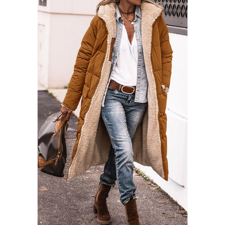 Gloria | Women's Winter Puffer Trench Coat | Long