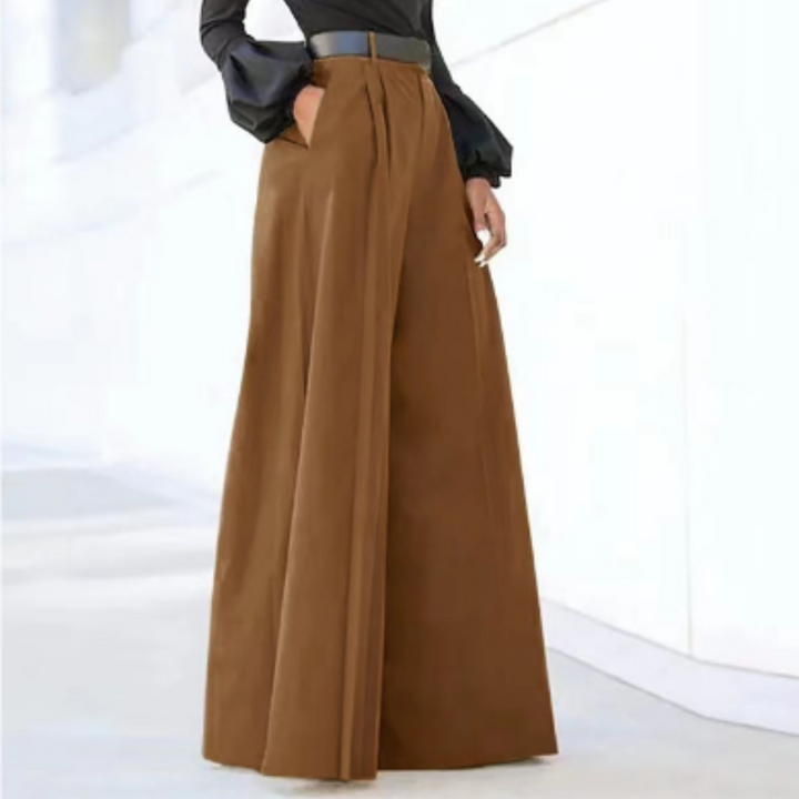 Women's Pants | High Waist Design | Flattering Wide Leg Fit | Lightweight and Flowing Style