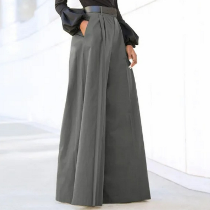 Women's Pants | High Waist Design | Flattering Wide Leg Fit | Lightweight and Flowing Style