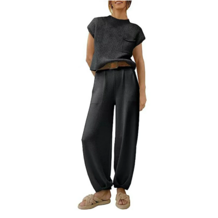 Women's Loose Fit Wide Leg Two Piece Set | Co-Ord