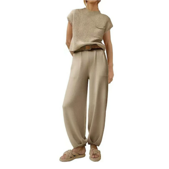 Women's Loose Fit Wide Leg Two Piece Set | Co-Ord