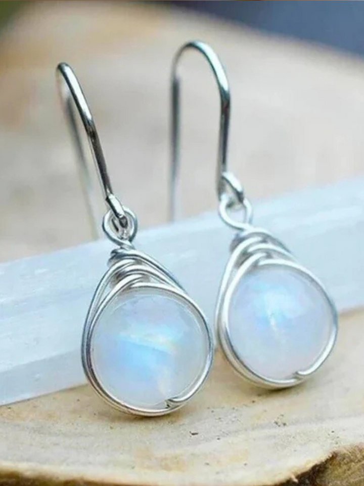 Moonstone Drop Earrings | Elegant Design | Perfect for Any Occasion | Handmade Jewelry