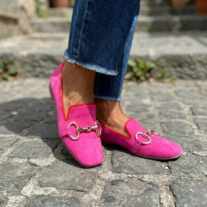 Fluorescent Loafers | Eye-Catching Metal Detail | Comfortable Everyday Wear | Versatile Fashion Footwear