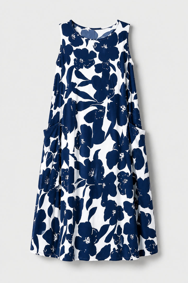 Avery | Floral Pocket Midi Dress