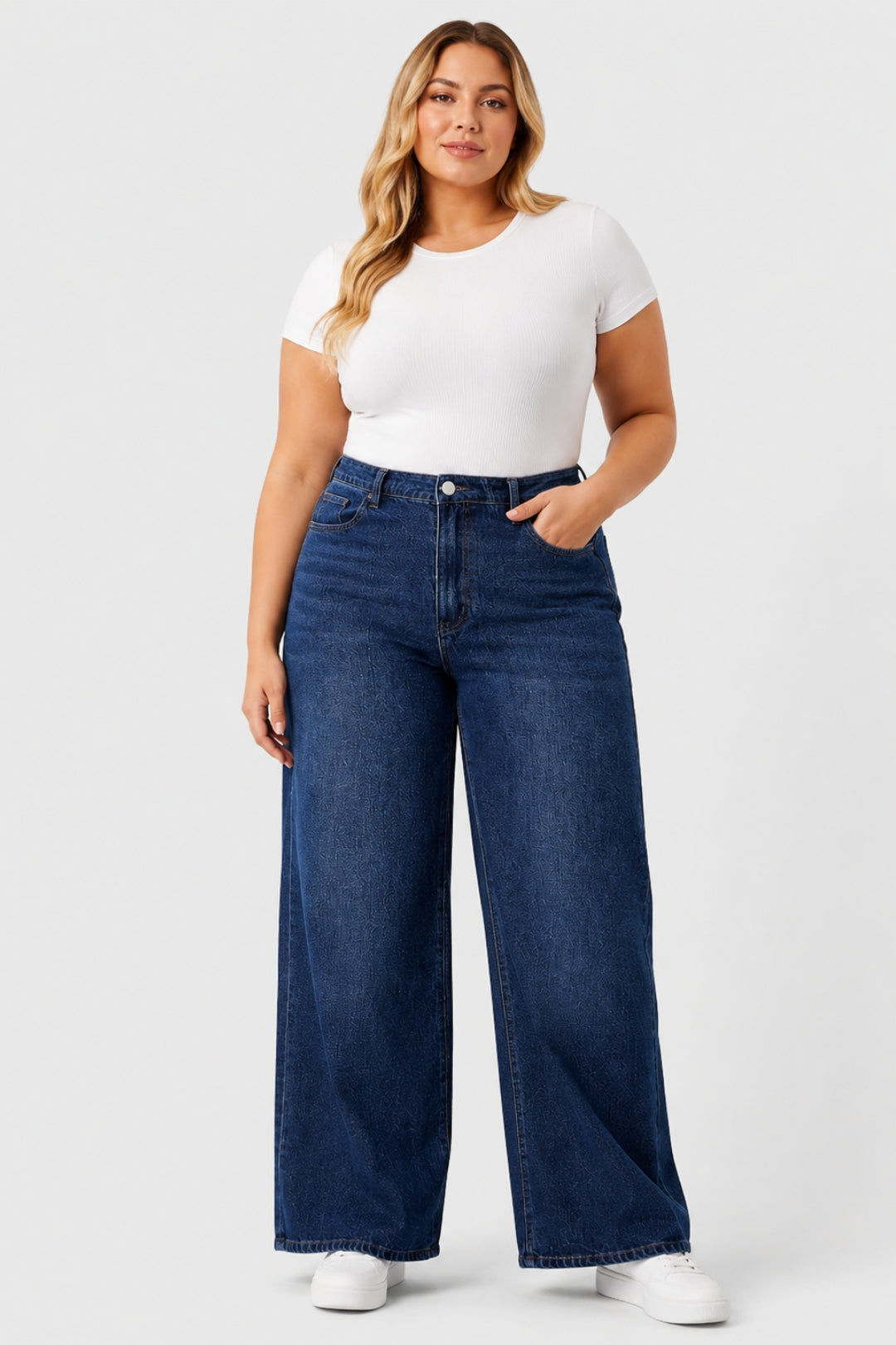 Chloe | Straight-Leg Pocket Denim Jeans