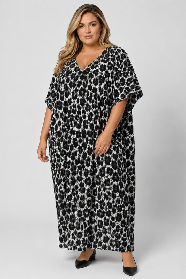 Madison | Leopard V-Neck Maxi Dress