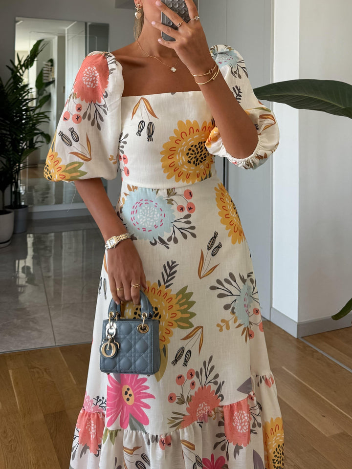 Puff Sleeve Dress | Elegant Design | Perfect for Any Occasion | Soft Cotton Blend