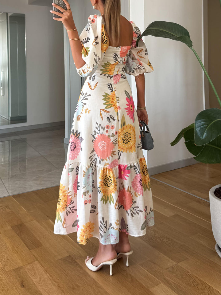 Puff Sleeve Dress | Elegant Design | Perfect for Any Occasion | Soft Cotton Blend