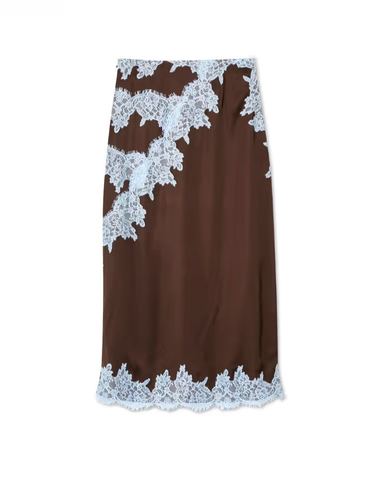 Lace Panel Top and Skirt Set | Elegant Design | Perfect for Special Occasions | Comfortable Fit
