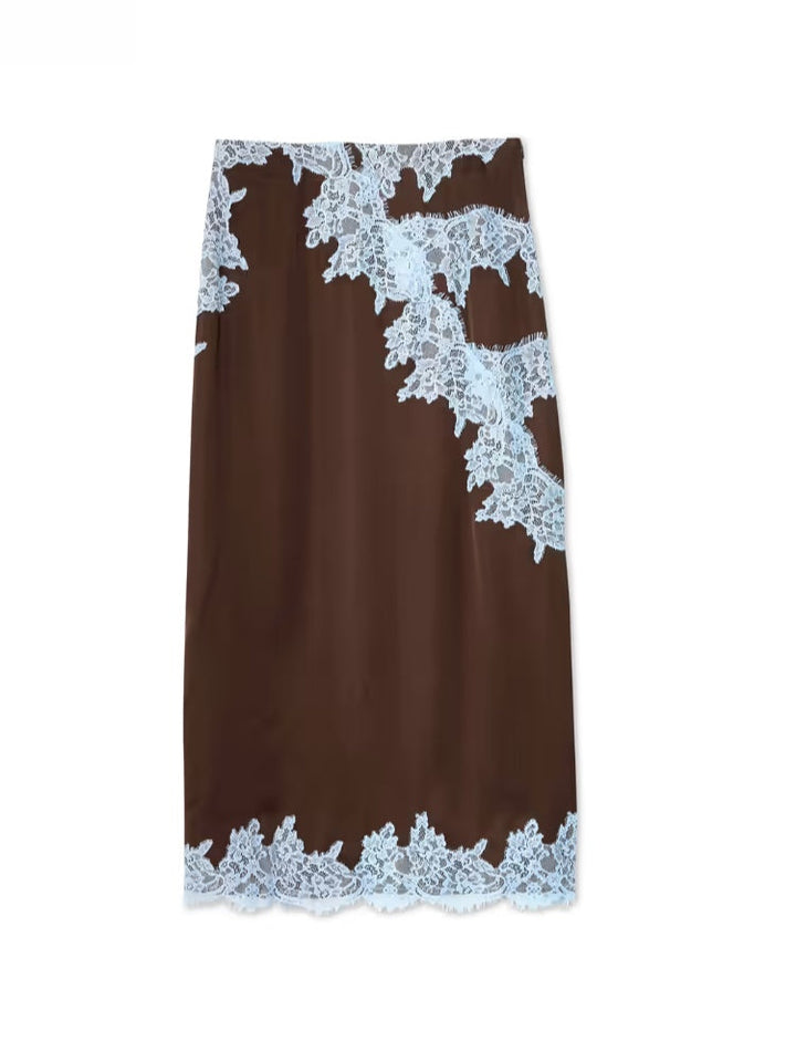 Lace Panel Top and Skirt Set | Elegant Design | Perfect for Special Occasions | Comfortable Fit