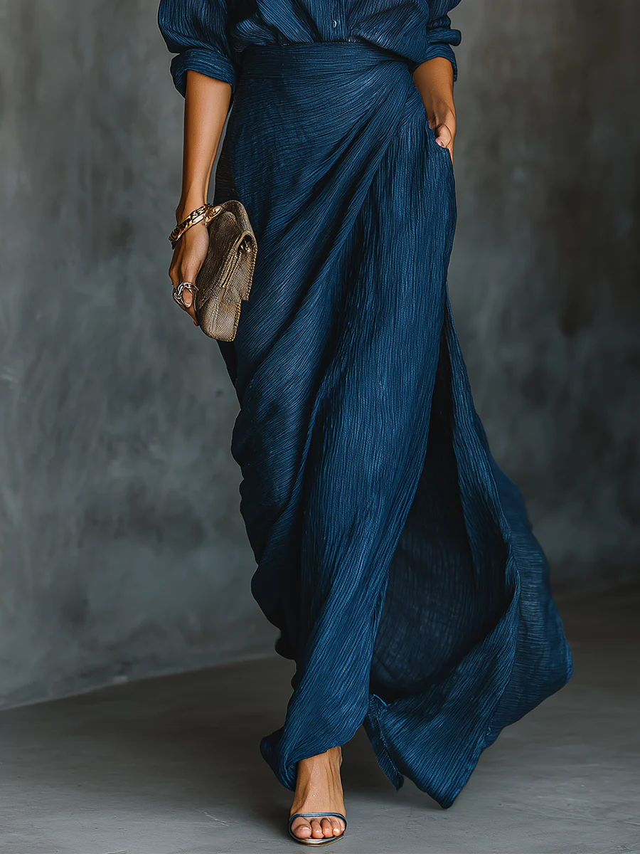 Elegant Shirt and Long Skirt Set | Timeless Design | Perfect for Special Occasions | Soft, Comfortable Fabric