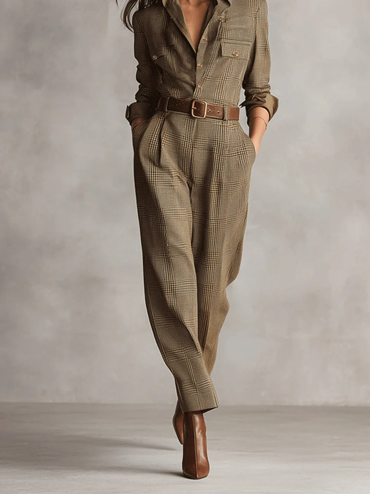 Plaid Jumpsuit | Elegant Design | Perfect for Any Occasion | Comfortable and Versatile Style