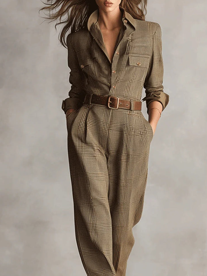 Plaid Jumpsuit | Elegant Design | Perfect for Any Occasion | Comfortable and Versatile Style