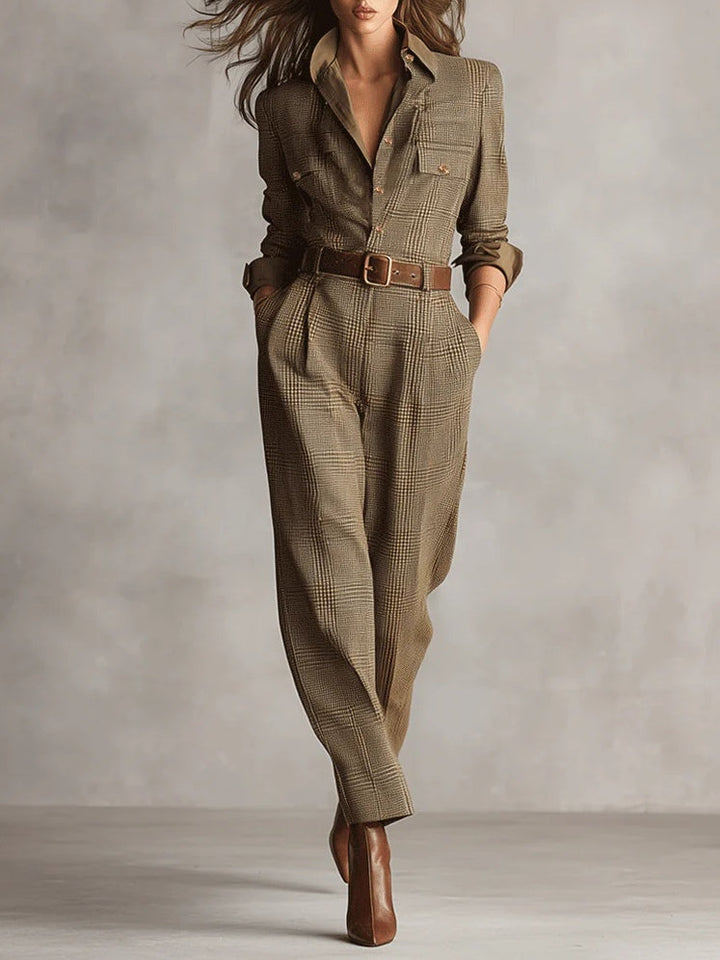 Plaid Jumpsuit | Elegant Design | Perfect for Any Occasion | Comfortable and Versatile Style