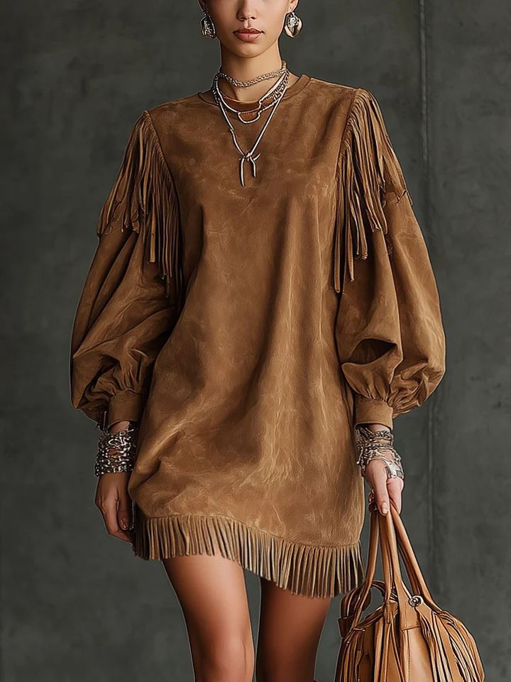 Mini Dress | Soft Suede Fabric | Flattering Fit for Any Occasion | Elegant and Versatile Style