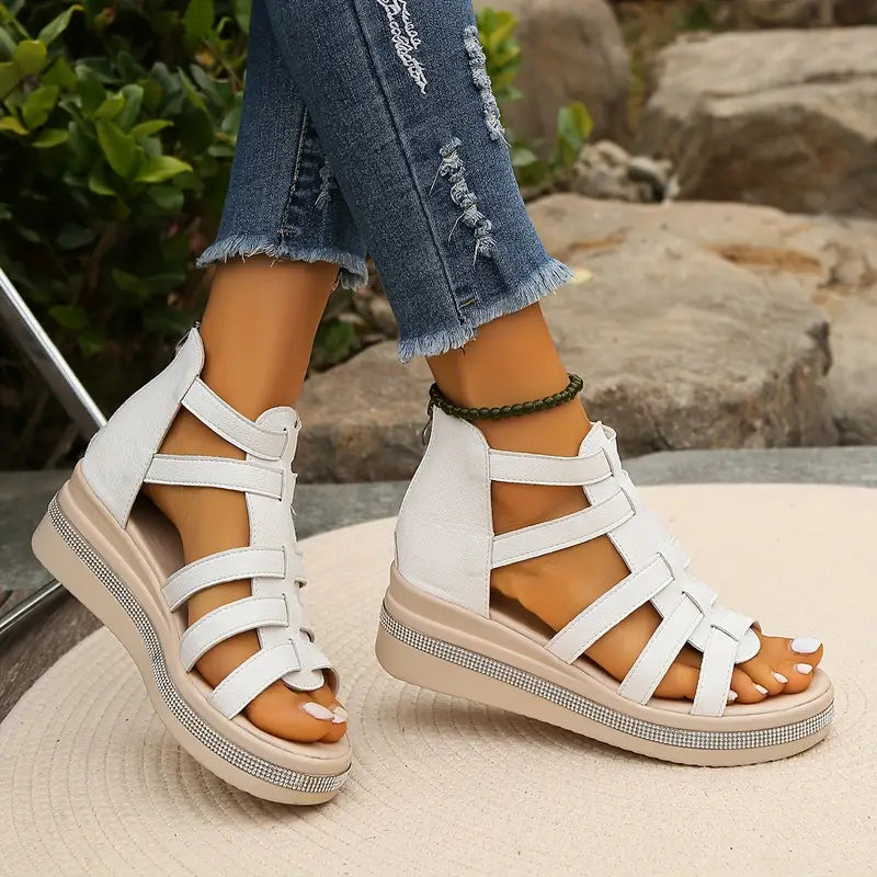 Comfort Sandals | Rhinestone Embellishments | Stylish and Comfortable Design | Perfect for Everyday Wear