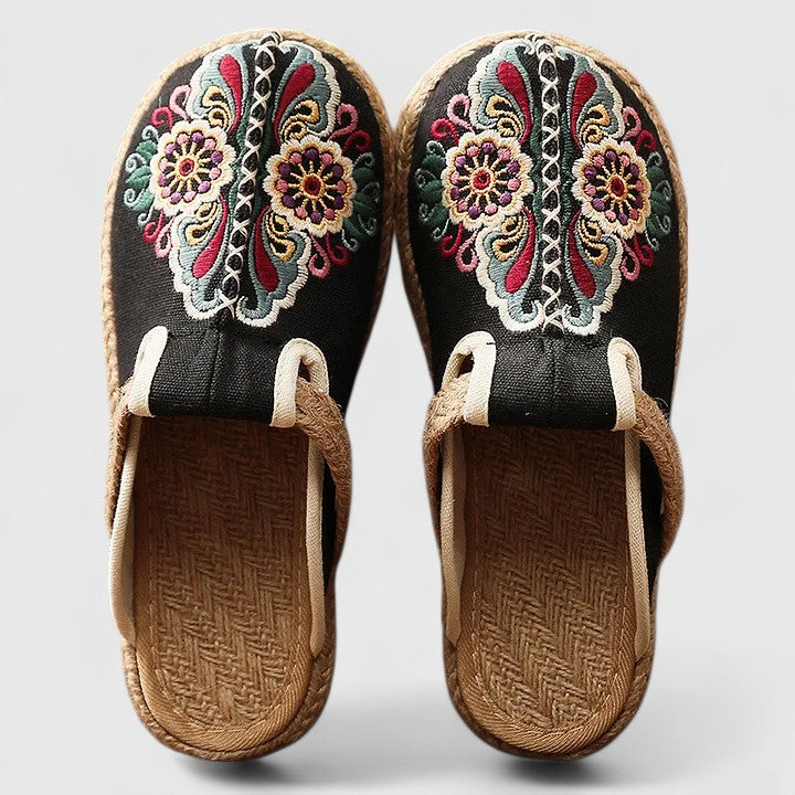 Floral Mules | Handmade Comfort | Perfect for Everyday Wear | Soft Fabric Design