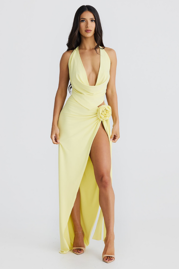 Yellow Carven Set | Chic and Versatile Design | Perfect for Casual or Dressy Occasions | Comfortable Fabric