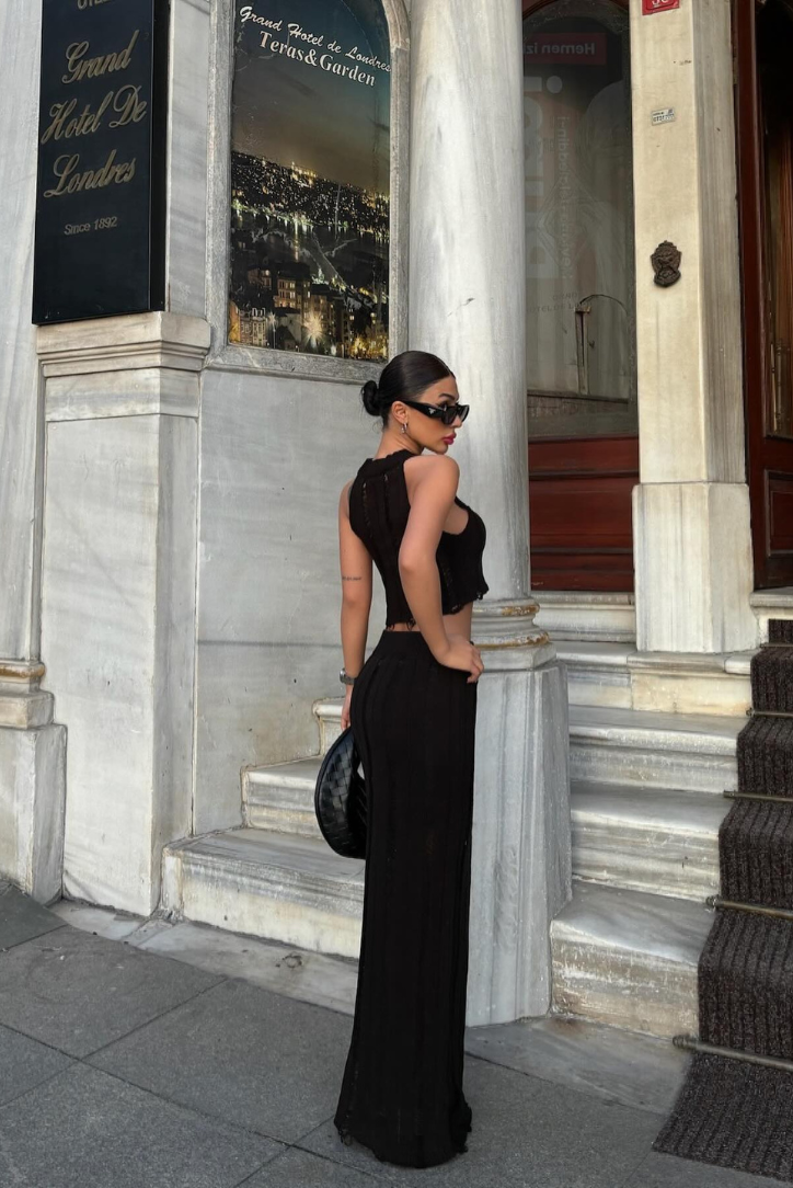 Inara Set | Elegant Black Design | Versatile for Any Occasion | Comfortable and Chic Outfit