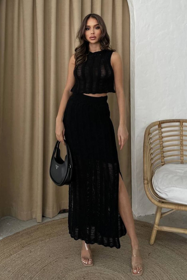 Inara Set | Elegant Black Design | Versatile for Any Occasion | Comfortable and Chic Outfit