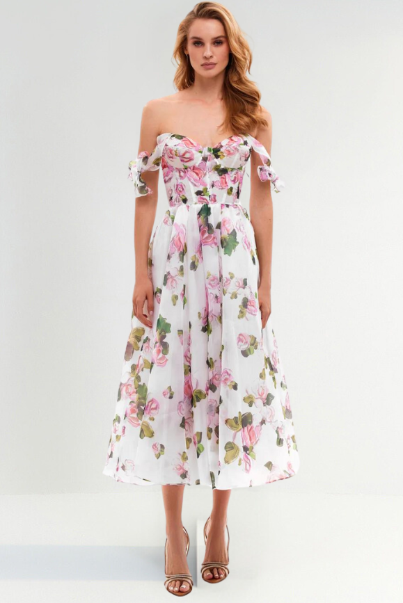 Pippi Floral Midi Dress | Elegant Midi Dress