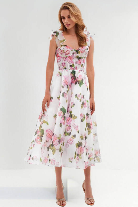 Pippi Floral Midi Dress | Elegant Midi Dress