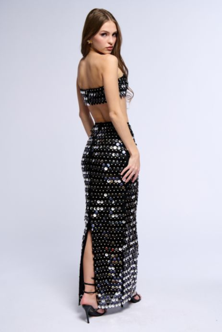Sequins Set | Elegant Black Design | Perfect for Parties and Events | Comfortable Fit