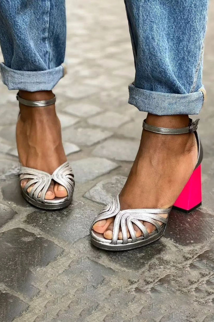 Naelle | Clear Heeled Sandals