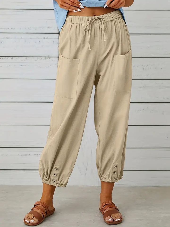 Women's Summer Pants | Drawstring | Loose Leg | Airy Look