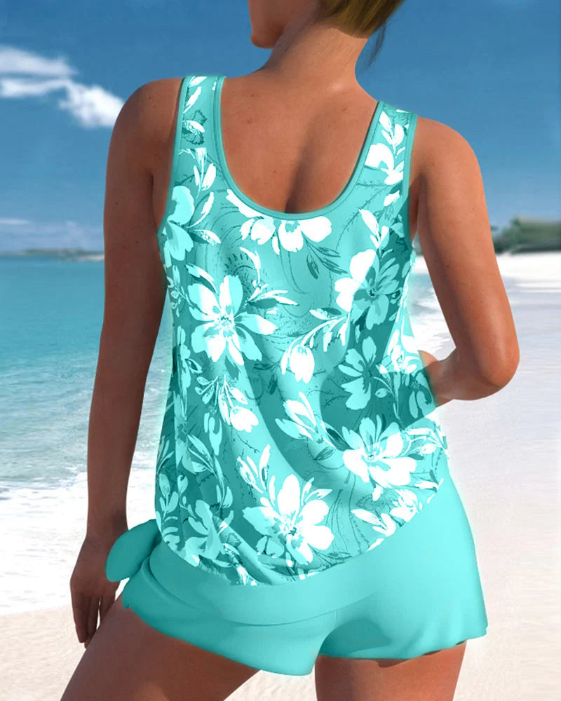 Women’s Tankini Set | Two-Piece Design | Floral Print | Summer Comfort