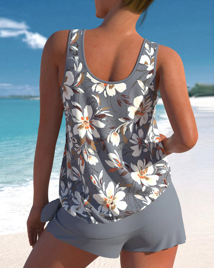 Women’s Tankini Set | Two-Piece Design | Floral Print | Summer Comfort