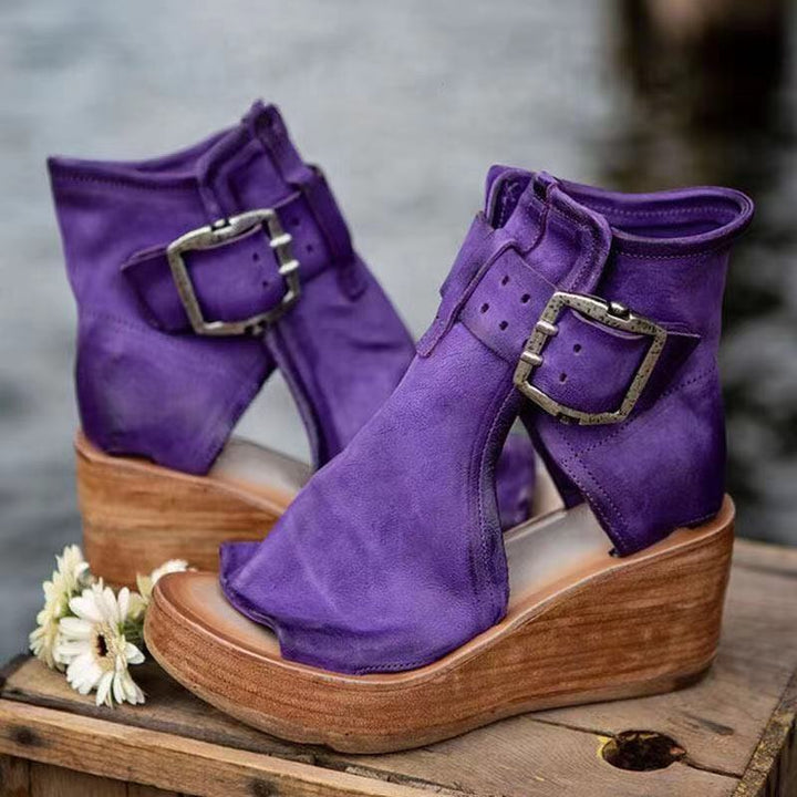 Wedge Sandals | Buckle Detail | Comfortable Boho Design | Perfect for Summer Outfits