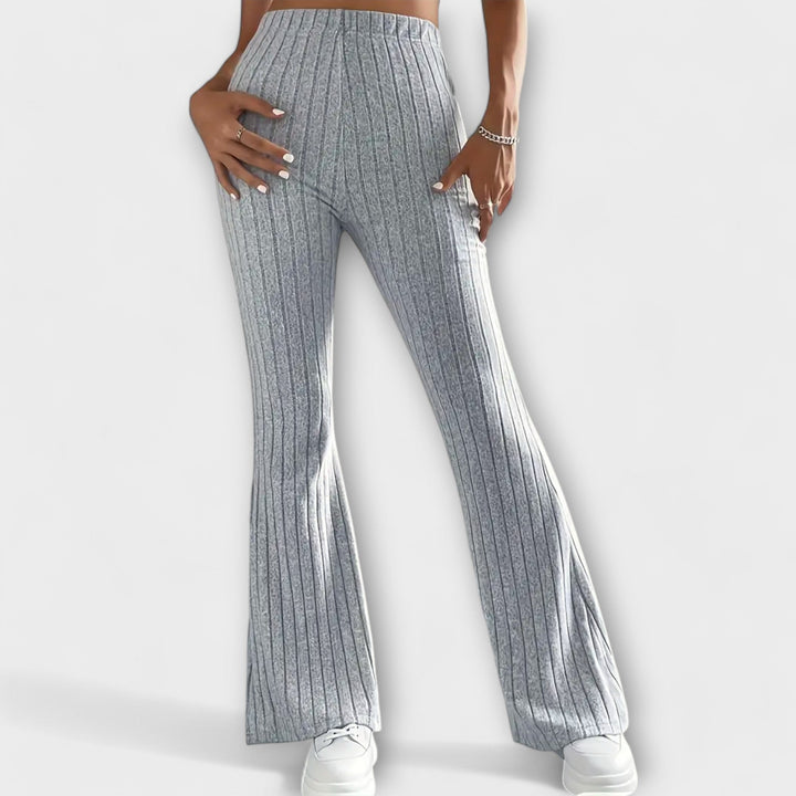 Flared Pants | High-Waisted Design | Comfortable Fit for All-Day Wear | Soft Cotton Blend