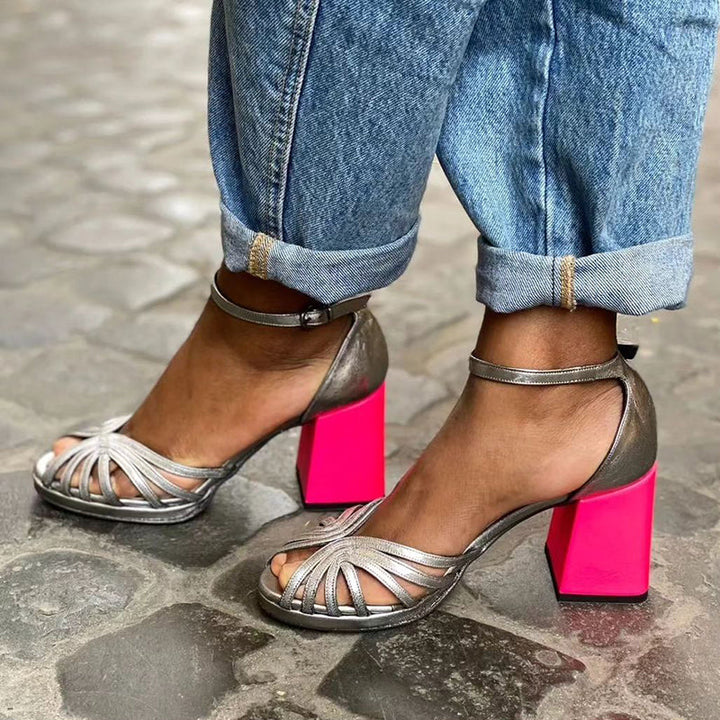 Naelle | Clear Heeled Sandals