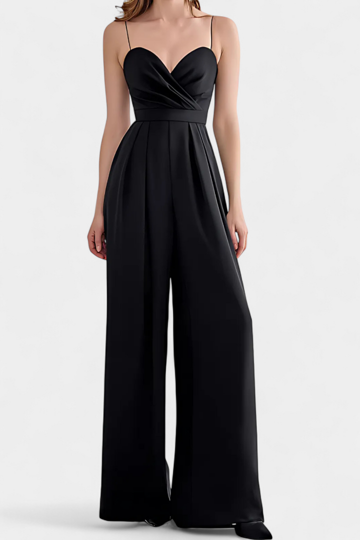 Sleeveless Jumpsuit | Tailored Waist Design | Flowy Legs for Effortless Movement | Perfect for Casual or Dressy Occasions