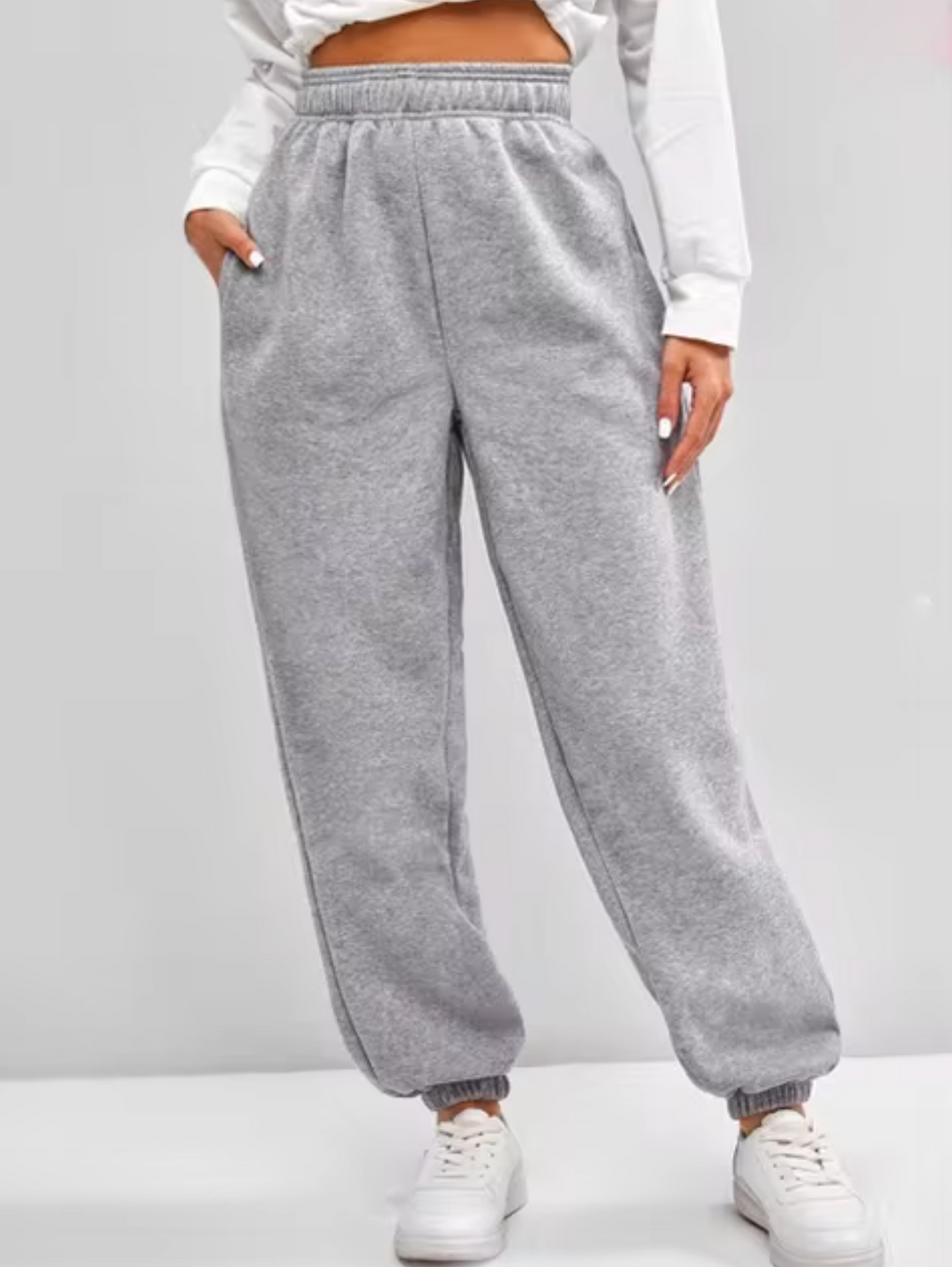 Jogging Pants for Women | High Waist Design | Comfortable Fit for Active Lifestyle | Soft Cotton Blend