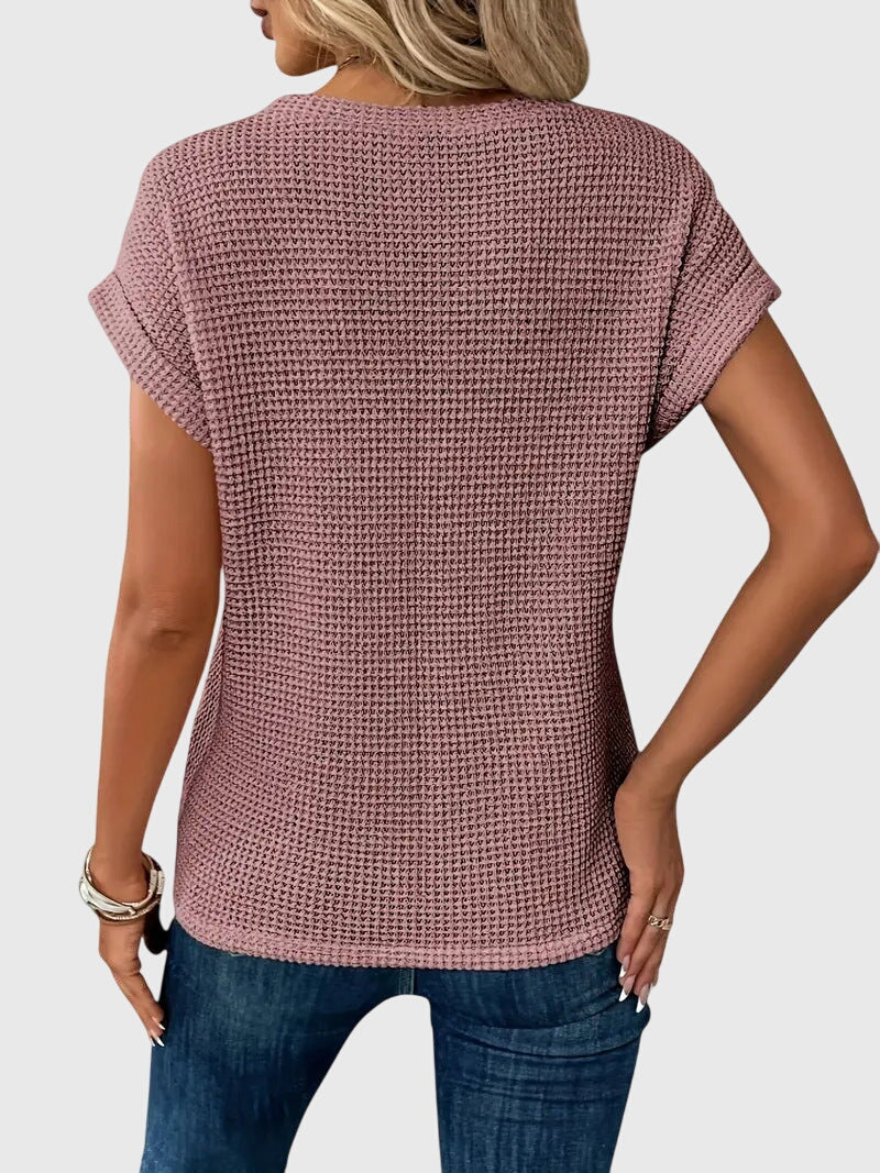 Isa™ | Elegant Blouse with Crew Neck