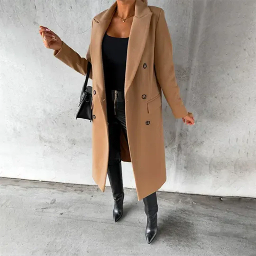Chaya | Women's Winter Long Trench Coat | Warm