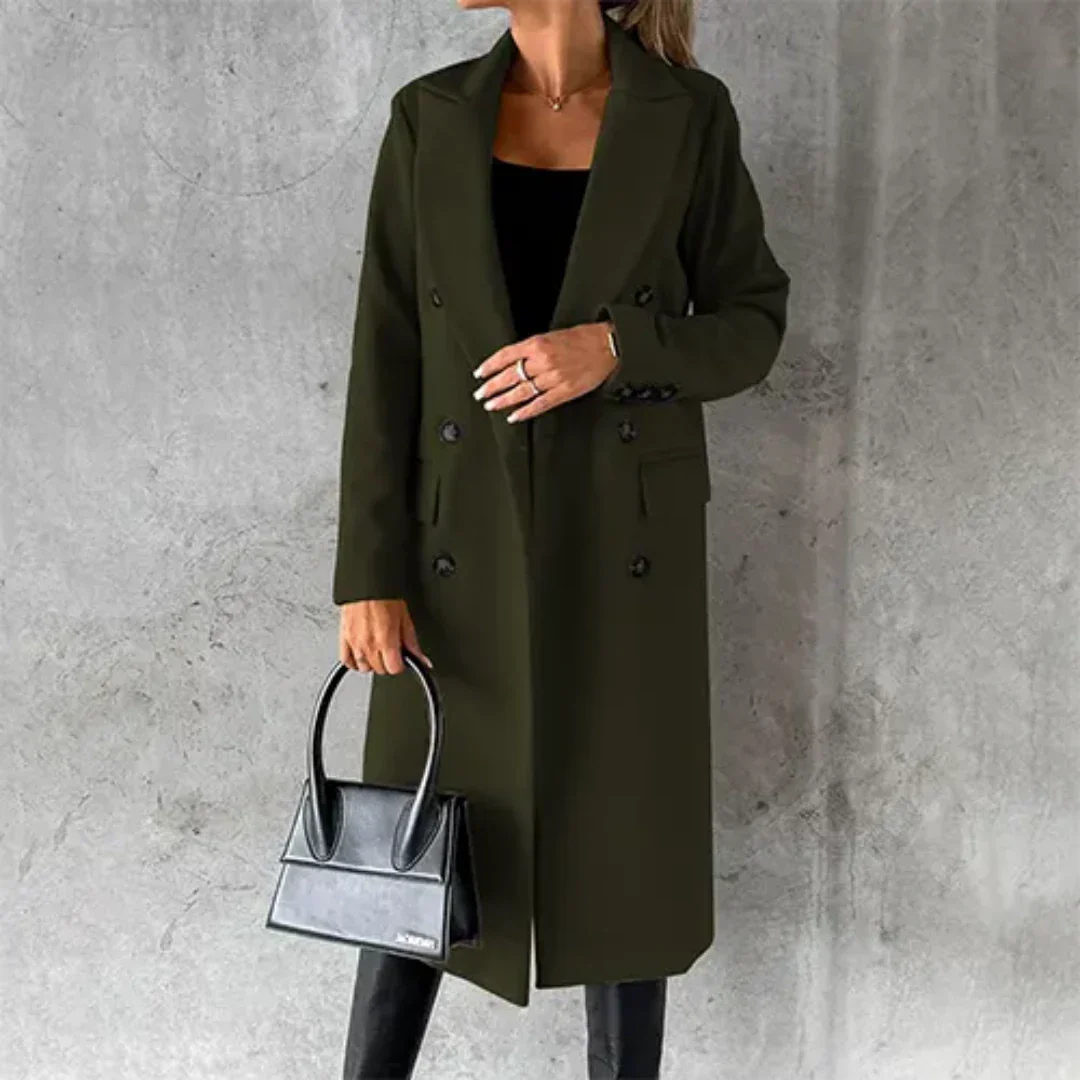 Chaya | Women's Winter Long Trench Coat | Warm