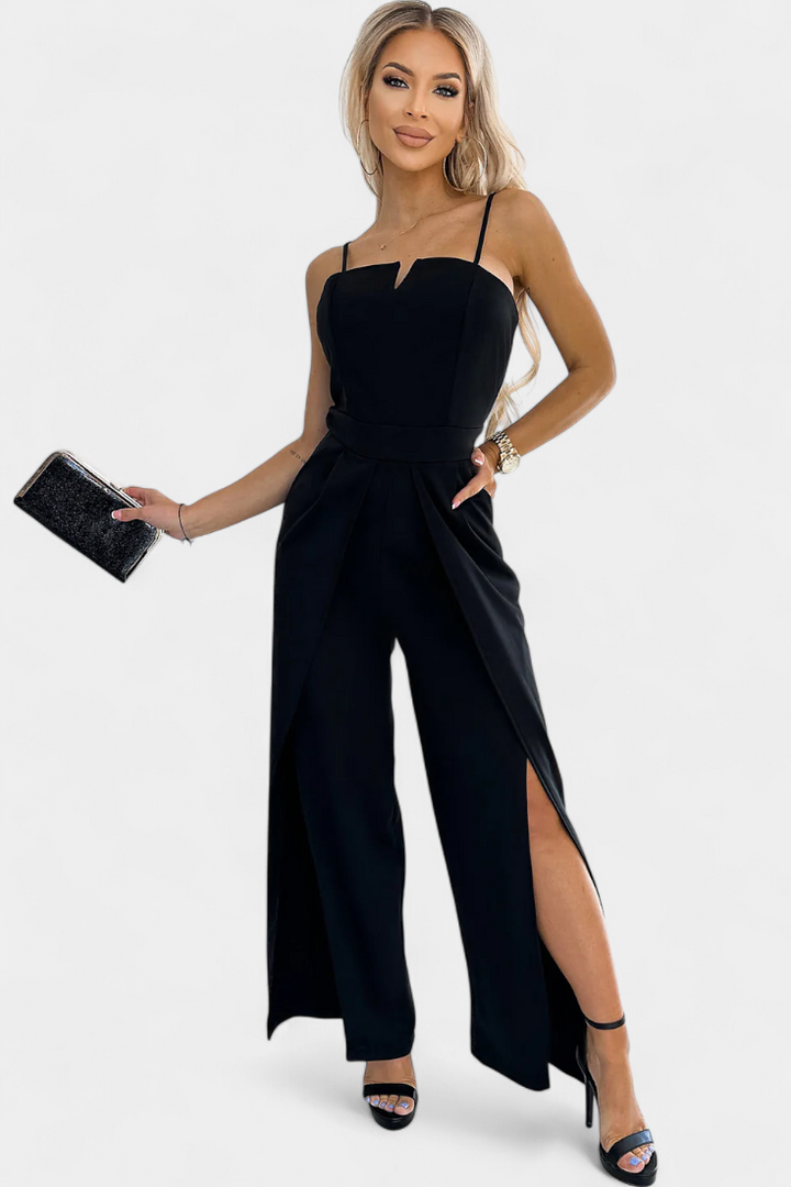 Elegant Strap Jumpsuit | Chic Side Cutouts | Perfect for Parties | Lightweight Fabric