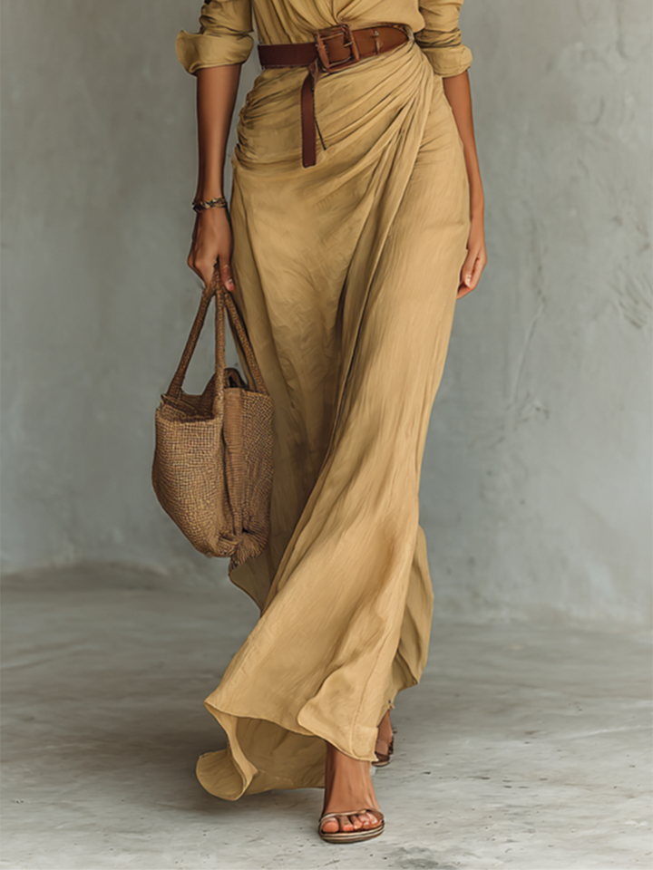 Maxi Dress | Elegant Drape Design | Perfect for Special Occasions | Lightweight and Flowing Fabric
