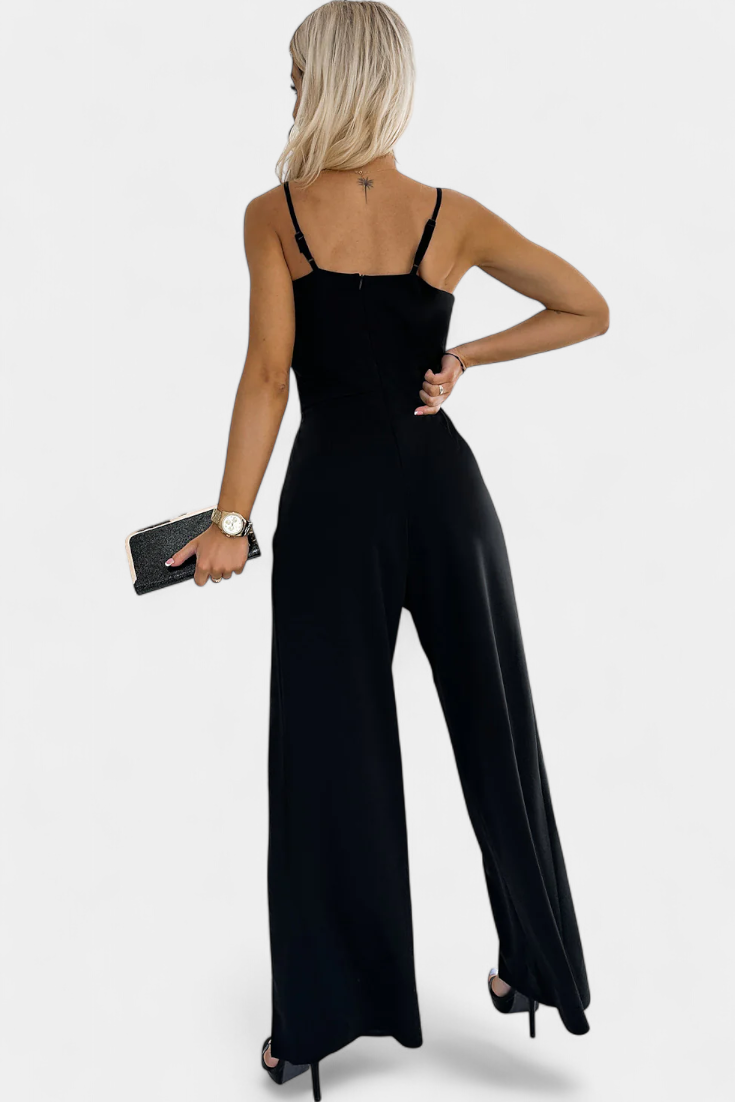Elegant Strap Jumpsuit | Chic Side Cutouts | Perfect for Parties | Lightweight Fabric