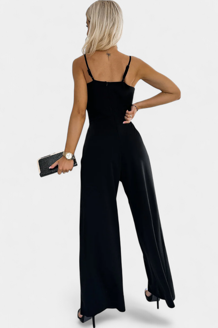 Elegant Strap Jumpsuit | Chic Side Cutouts | Perfect for Parties | Lightweight Fabric