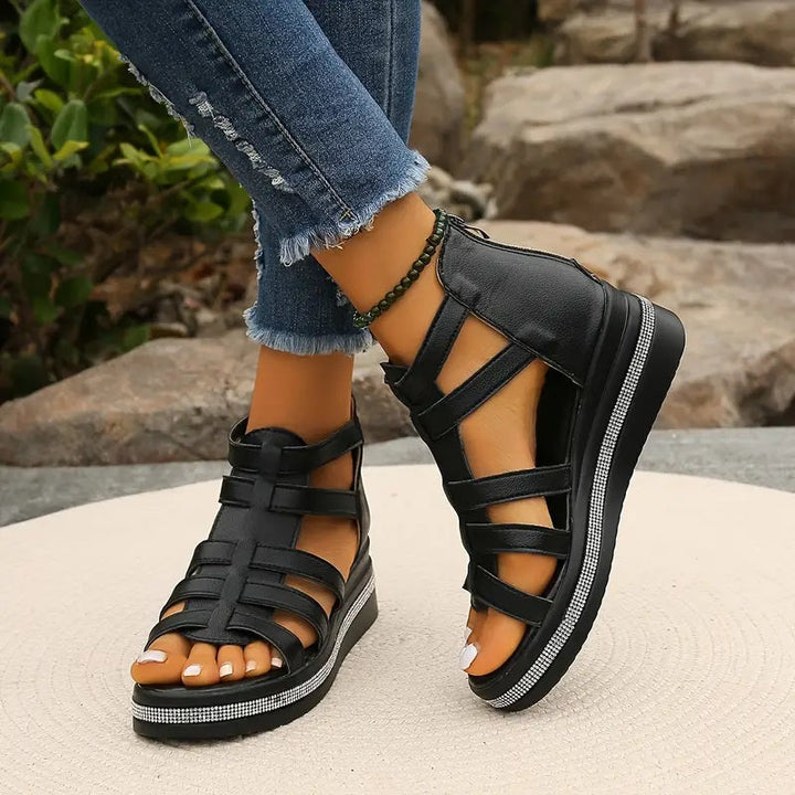 Comfort Sandals | Rhinestone Embellishments | Stylish and Comfortable Design | Perfect for Everyday Wear