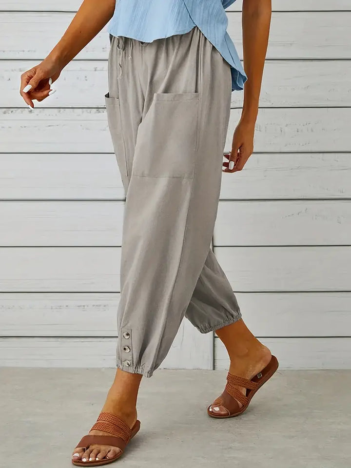 Women's Summer Pants | Drawstring | Loose Leg | Airy Look
